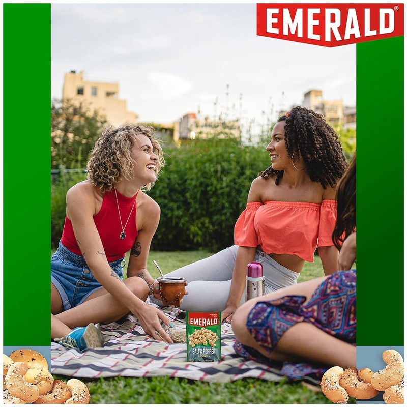 Emerald Nuts, Salt and Pepper Cashews, Stand Up Resealable Bag,