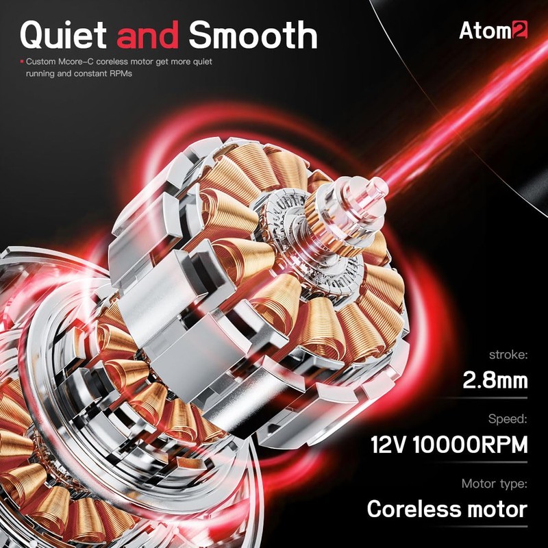 Dragonhawk Atom2 Wireless Tattoo Machine Pen Tattoo Gun 2.8mm Stroke