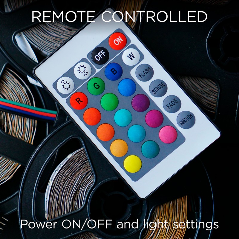 Integral LED 10m RGB Strip Light with UK Plug Adapter