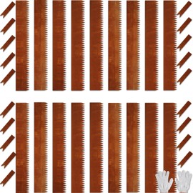 MerxCompro Corten Steel Landscape Edging, 40" L x 6" H, 18 Pack,Enhance Garden, Yard, Park, Lawn, Plants and Vegetable w/Long-Lasting, Unique Rust-Finish Cor-Ten Landscape Edging