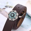 xinqida Flower Rhinestone Conchos Crystal Leathercraft Conchos with Screws Back，12