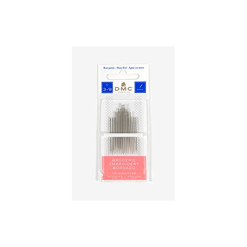 DMC 1765-3/9 Embroidery Hand Needles, 15-Pack, Size 3/9