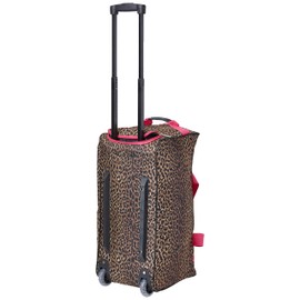 Rockland Rolling Duffel Bag, Pink Leopard, 30-Inch