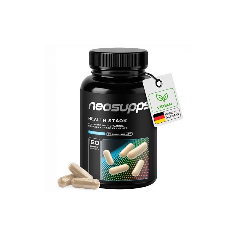 Neosupps Health Stack All-in-One Multivitamin High Dose + Q10 &