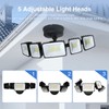 SZPOWER 120W Outdoor LED Flood Light, 5 Heads Exterior Security