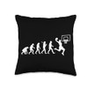 Basketball Evolution, Evolution of man to basketball Throw Pillow