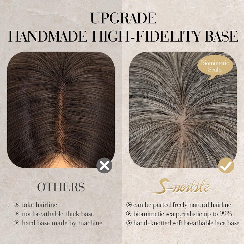 S-noilite Hair Toppers for Women Real Human Hair, 100% Human