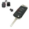BROVACS Modified Upgraded Key Shell Compatible with VOLKSWAGEN Golf Jetta