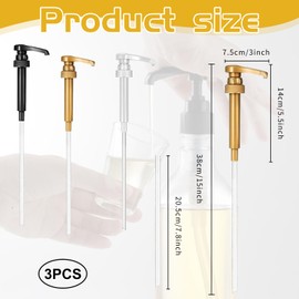 3-Pack Universal Fit Coffee Syrup Pump – Perfect for Coffee Shops, Home Use, and Barista-Style Drinks