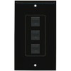 RiteAV Decorative 1 Gang 3 Port Cat5e Ethernet Wall Plate