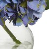 Nearly Natural Blooming Hydrangea with Vase Artificial Plant, Blue