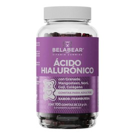 Belabear Ácido Hialurónico 100gomitas Frambuesa Solanum Frambuesa