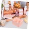 iplusmile Desktop Cotton Pad Holder Makeup Organizer Cover Dual-Compartment Storage