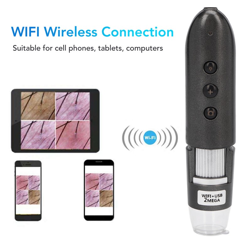200X Magnification Skin Hair Scalp Detector 2MP Wifi USB High