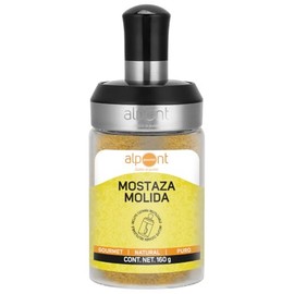 ALPONT GOURMET Mostaza Molida, Especia en Polvo para Adobos, Salsas y Aderezos, 160 g