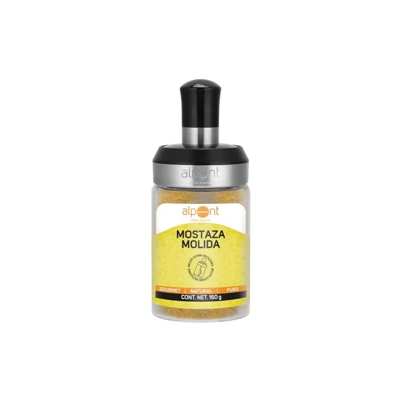 ALPONT GOURMET Mostaza Molida, Especia en Polvo para Adobos, Salsas