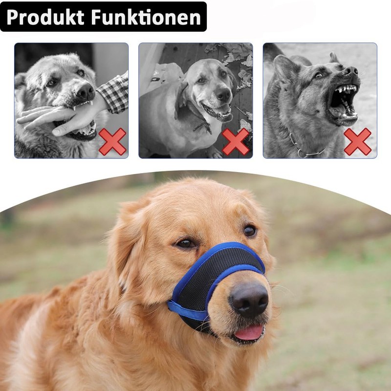 Coogime Muzzle for Dogs, Soft Muzzle with Breathable Mesh Cover,