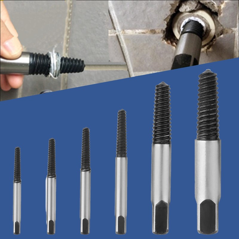 C100AE Easy Out Bolt Extractor Set of 6,Damaged Screw Bolt