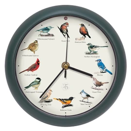 Mark Feldstein & Associates Mark Feldstein & Associates The Original Singing Bird Clock 25th Anniversary Edition (8 Inch, Green)