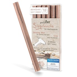 gravurART Flexible Sealing Wax for Wax Guns, 6 sticks