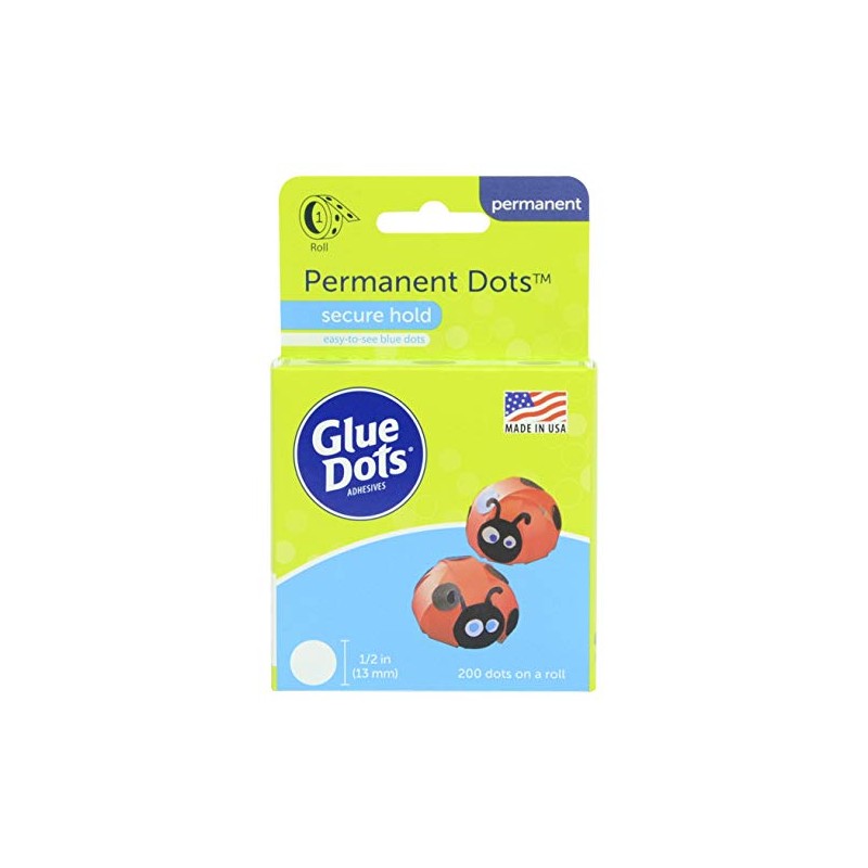 Glue Dots Clear Dot Roll-Permanent .5" 200/Pkg