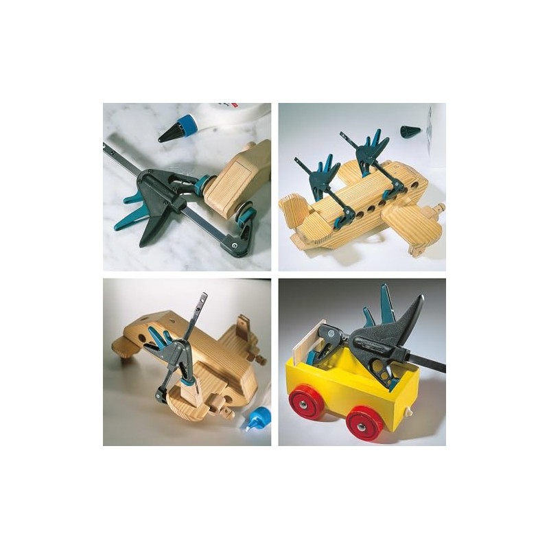 Wolfcraft 3455100 Mini One-Handed Clamps 40-110 mm, Set of 2