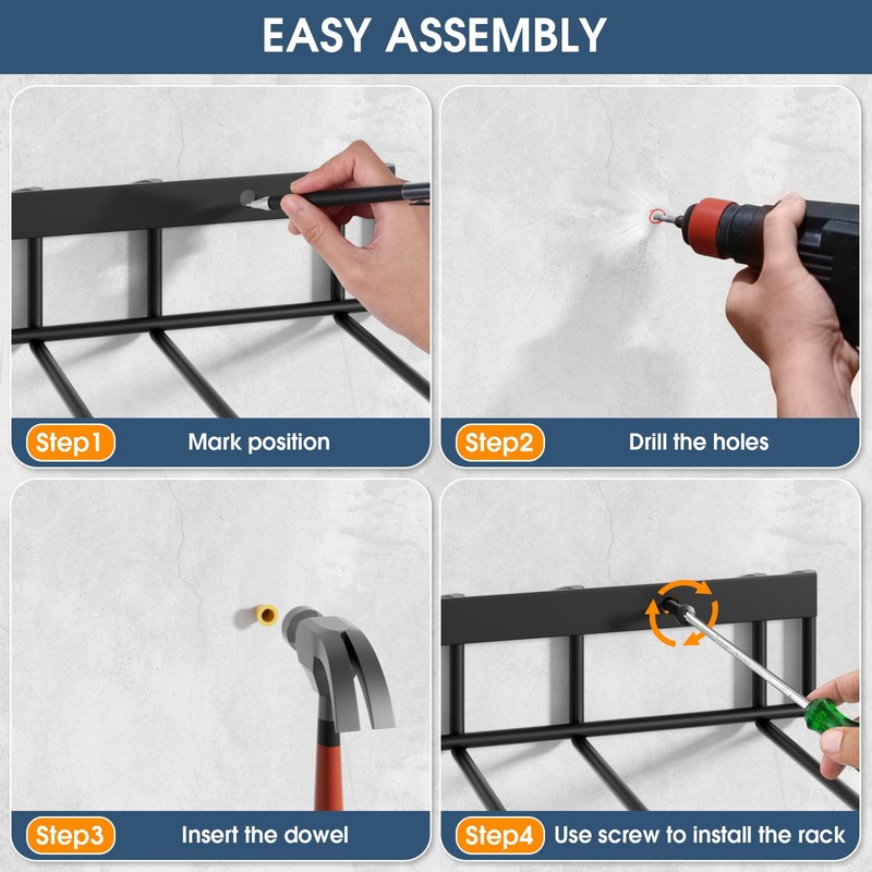 zacurter Boot Rack, Wader Hangers for wall, Metal Wall Mounted