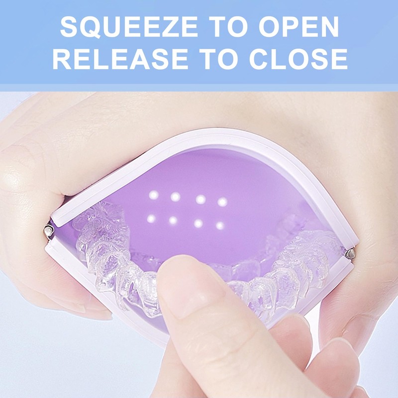 Silicone Retainer Case with Lanyard, Slim Partial Denture Case Container With