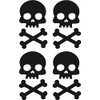 Black Skull and Cross Bone Bicycle Reflector Reflective Sticker Decal