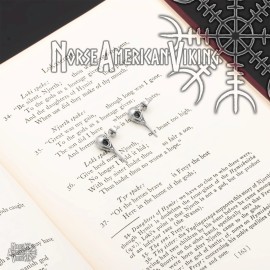 Norse American Viking Viking Raven Skull Stud Earrings 316L Stainless Steel