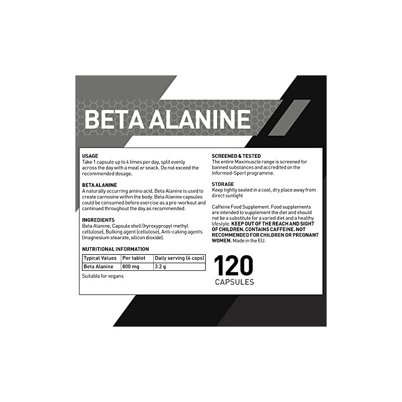 MAXIMUSCLE Beta Alanine Capsules 120'S