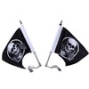 Trunk Lid Flagpole Mount Kit with Skull Flag L R