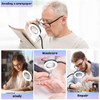 10X Magnifying Glass with Light, Clip on Mganifier with Light,