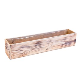 Wooden Planter Box, Whitewash with Plastic Liner l Garden Decor l Restaurant and Wedding Decorations l Wedding Bouquets, Table Centerpiece (20x4 Set of 2, Whitewash)