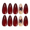 Fall Press on Nails Almond Shape Fake Nails Full Cover