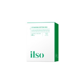 ilso 1/3 Saving Cotton Pads, 40 Pieces, Cosmetic Cotton Pack, Moist Adhesion, Korean Cosmetics