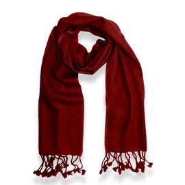 Peach Couture Unisex Best Solid Cashmere Warm & Luxurious Scarves Wrap (Maroon)