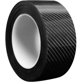 Universal Car Door Edge Guard Door Sill Protector 5D Carbon Fiber Car Wrap Film Vinyl Automotive Wrap Film Car Body Sill Protection Film Anti-Collision Fits for Most Car (Black, 5cmx5m)