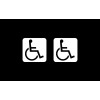 HANDICAP DRIVER DECAL STAY BACK 500 FEET SCOOTER WHEELCHAIR VAN