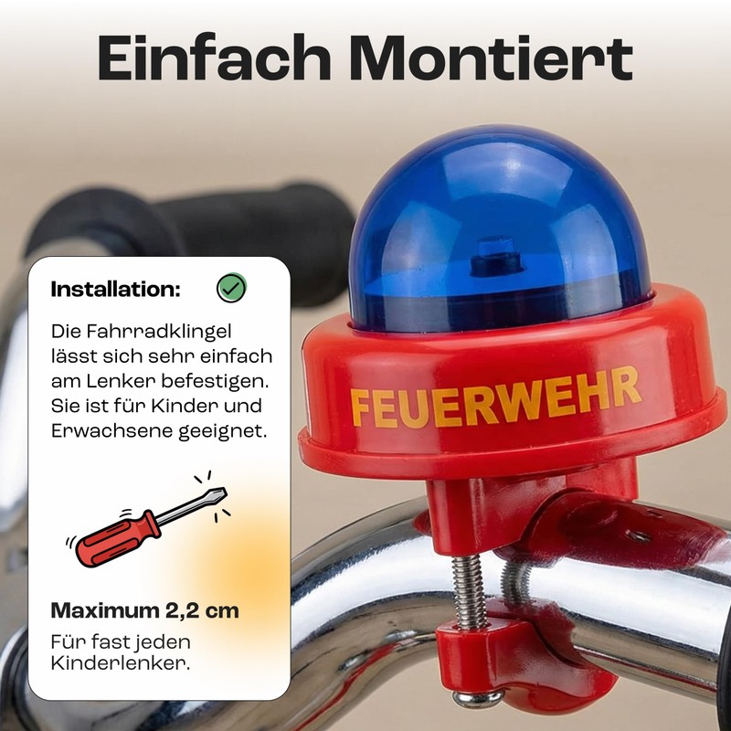 Smart-Planet Bicycle Siren - Fire Brigade Bicycle Bell - Bike