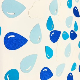 100PCS Cloud Raindrop Confetti for The Bride Is on Cloud 9 Bachelorette Party Decorations