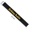 BAHABY Black Satin Sash with Gold Foil Birthday Sash for