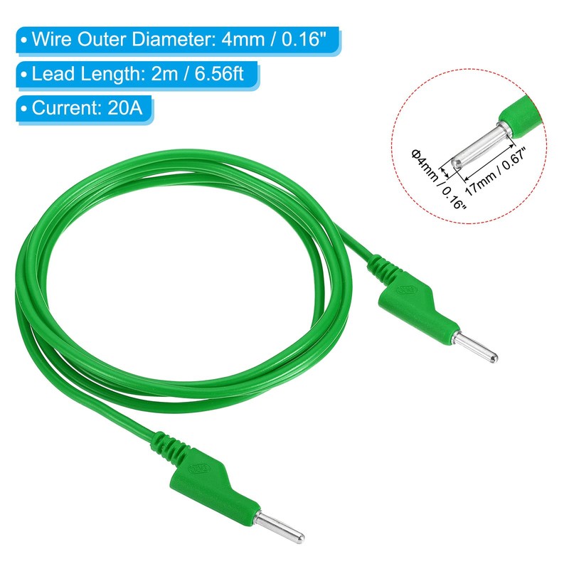 PATIKIL 4 mm Banana Plug to Banana Plug Test Leads