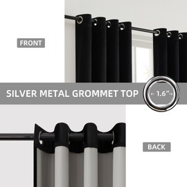 BULBUL Black Gold 100% Full Blackout Velvet Curtains,90 inches Long Modern Liner Curtains Thermal Drapes Panels for Living Room Bedroom Grommet Set of 2