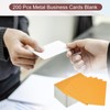 PATIKIL 200 Pack Metal Business Cards Blank, 0.21mm Thick 3.4x2.1