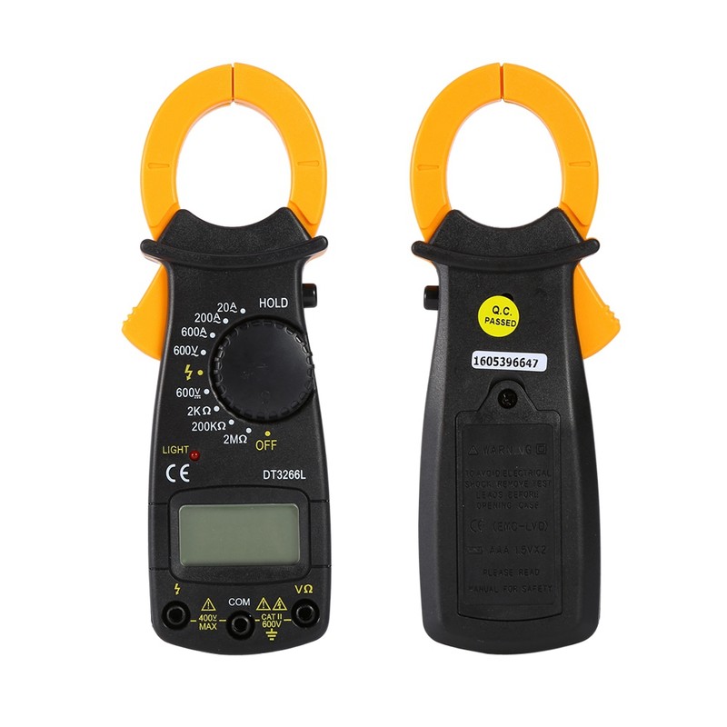 DT-3266L Digital Amper Clamp Meter Multimeter Current Clamp Pincers Voltmeter