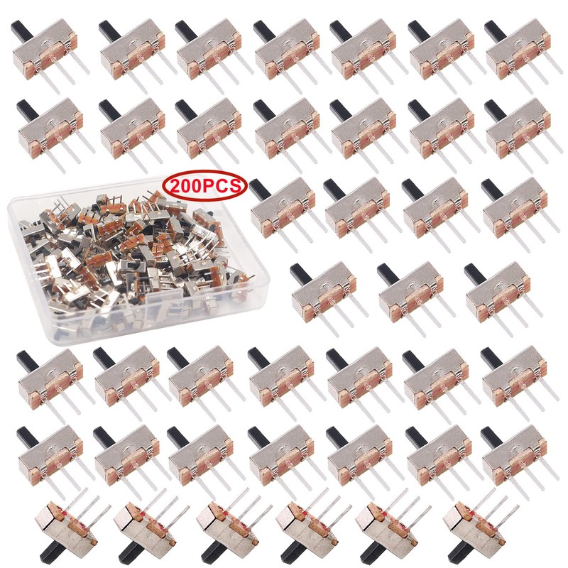 HUAZIZ 200 Pieces Mini Slide Switch Vertical Foil Switch 3