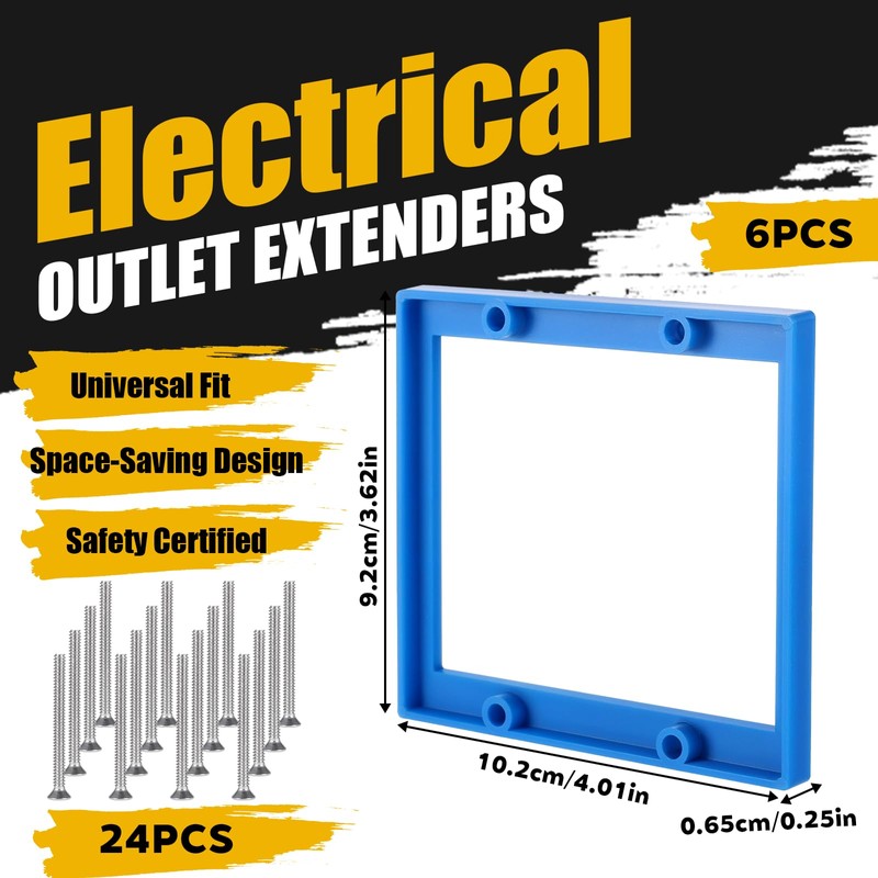 6Pcs Double Gang Outlet Box Extender Electrical Box Extenders with