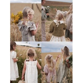 Baby Toddler Girls Hair Ties with Linen Bows, 20 pcs No Damage Elastic Nylon Ponytail Holders, Small Hair Accessories for Thick or Thin Hair