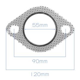 LOYELEY Muffler Gaskets 4pcs 2mm Thickness Flange Gaskets Turbo Gaskets Exhaust Gaskets Metal Rings Reinforced Rings High Temperature Resistant Ceramic Engine Cover Gasket Universal for Muffler